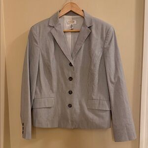 Talbots Light Gray Pinstripe Women's Blazer